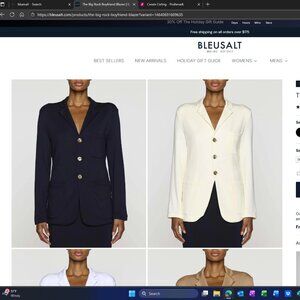 Bleusalt- Navy Big Rock Blazer Size 5